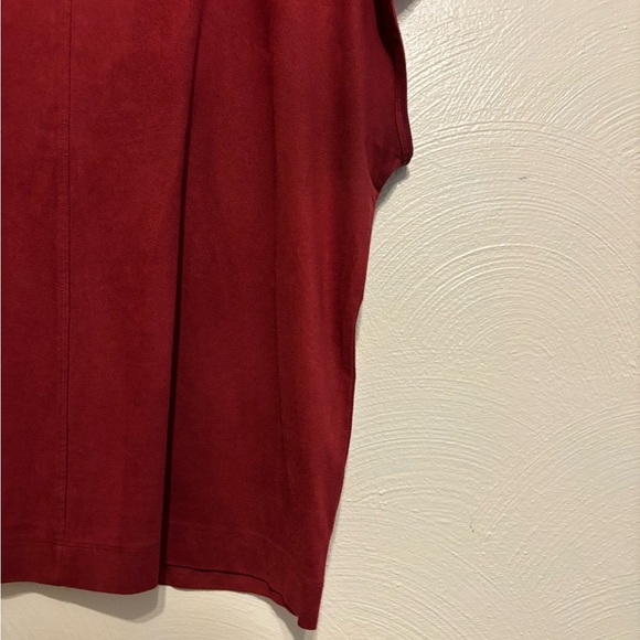 Coldwater Creek Red Boxy Cap Sleeve Blouse - Picture 7 of 8